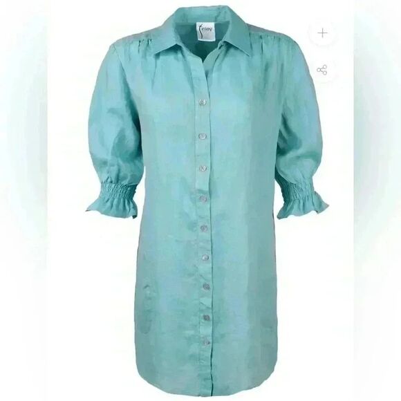 Finley Turquoise Mini Dress - Picture 3 of 8